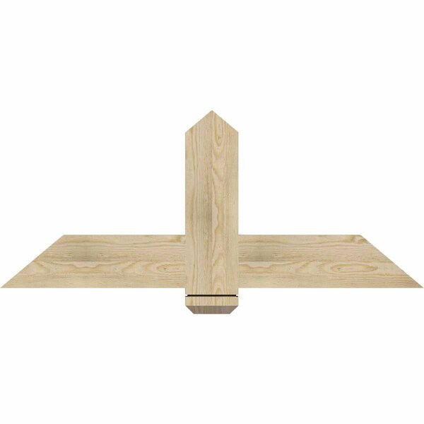 Ekena Millwork Eugene Rough Sawn Timber Gable Bracket, Douglas Fir, 48"W x 20"H x 2"D x 6"F, 10/12 Pitch GBW048X20X0206EUG00RDF - main